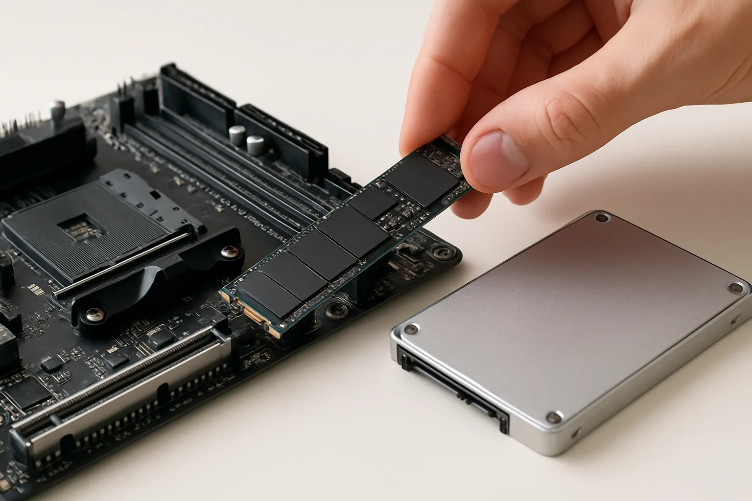 Как выбрать SSD для ПК: NVMe или SATA, PCIe 4.0 или 5.0, объём, ресурс и слоты M.2