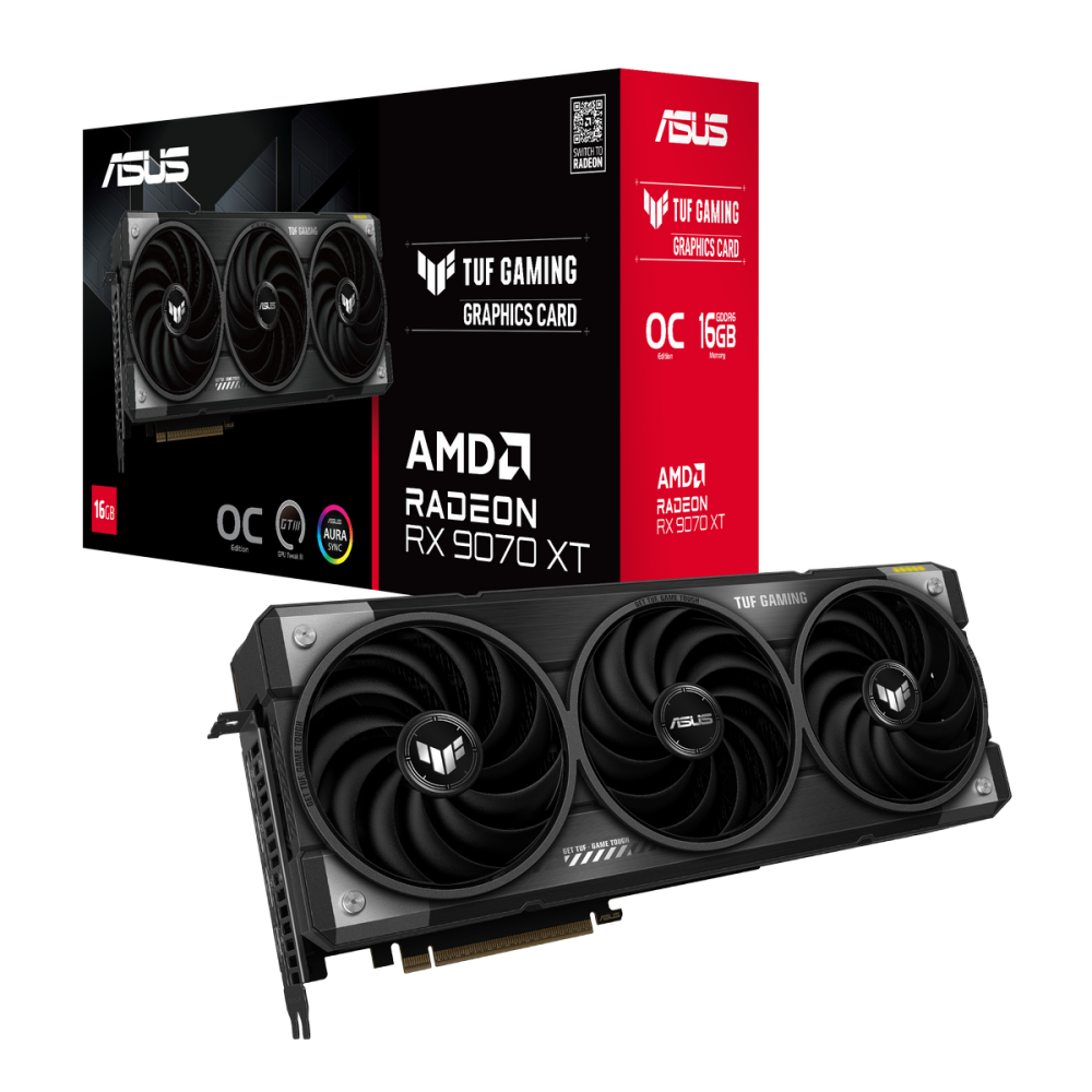 Видеокарта ASUS (TUF-RX9070XT-O16G-GAMING) Radeon RX 9070 XT 16GB TUF GAMING OC 90YV0L70-M0NA00