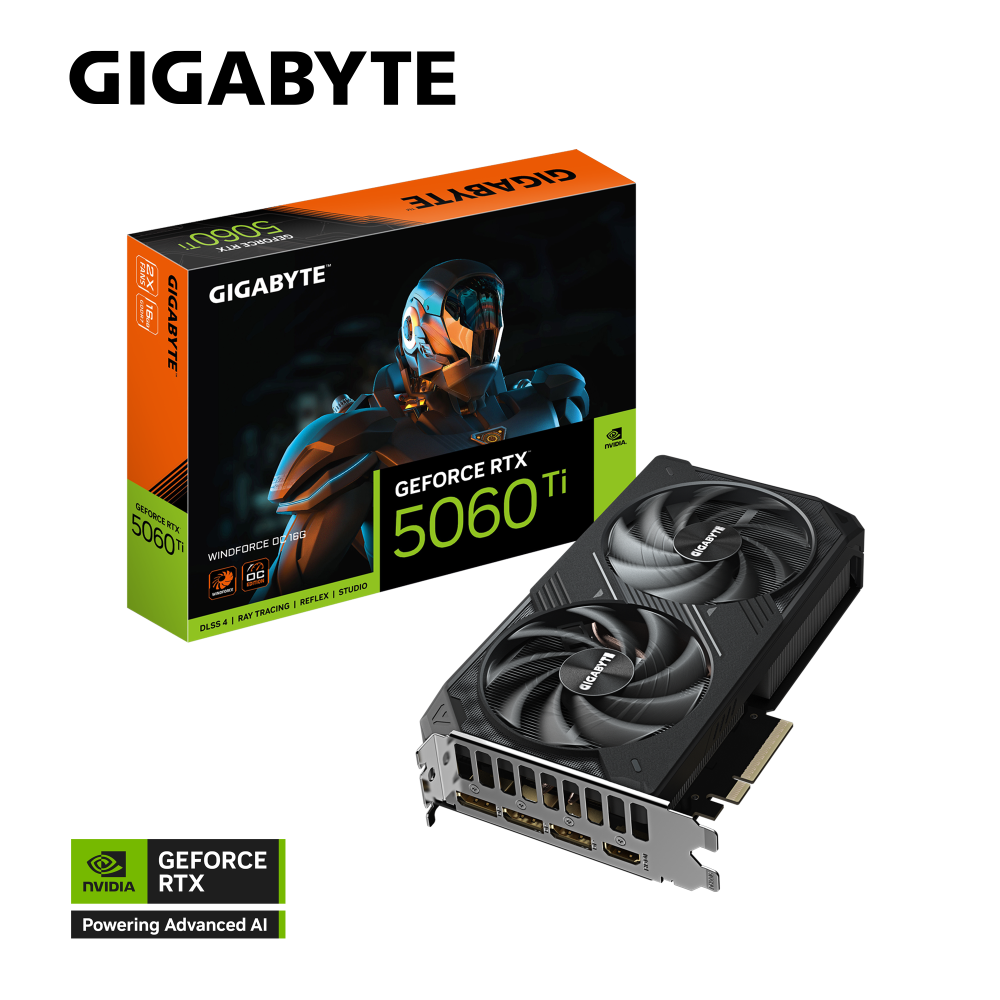 Видеокарта Gigabyte (GV-N506TWF2OC-16GD) GeForce RTX 5060 Ti 16GB WINDFORCE OC