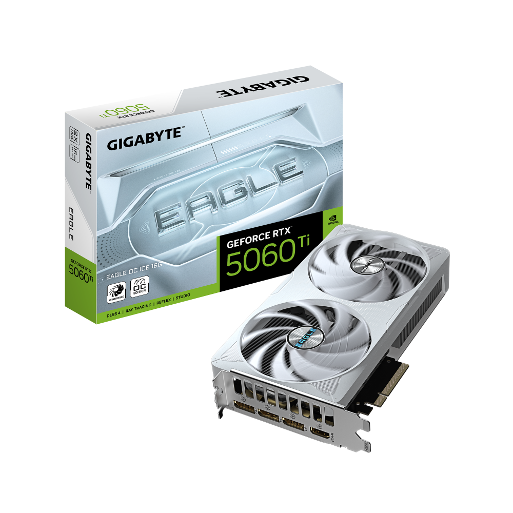 Видеокарта Gigabyte (GV-N506TEAGLEOC ICE-16GD) GeForce RTX 5060 Ti 16GB EAGLE OC ICE