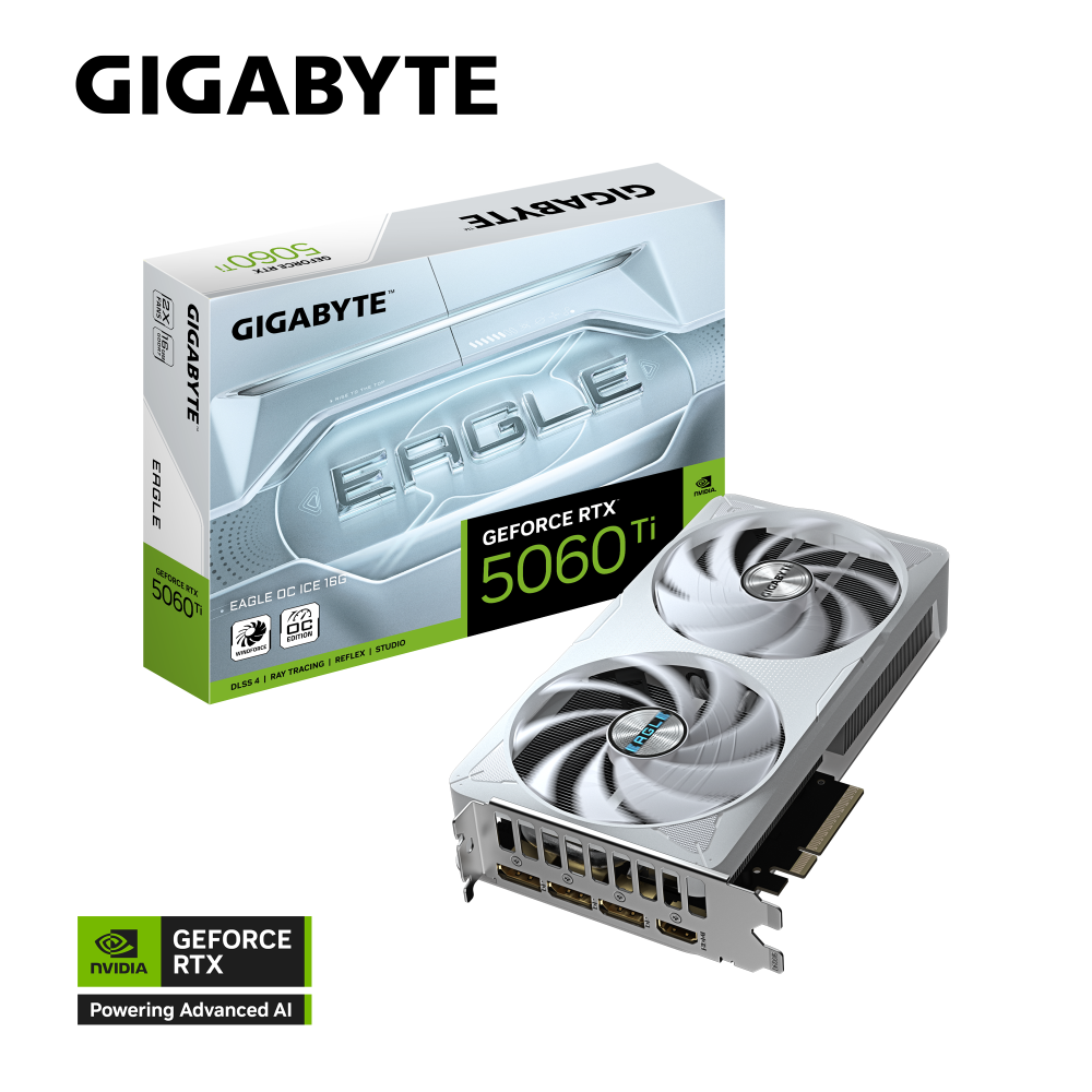Видеокарта Gigabyte (GV-N506TEAGLEOC ICE-16GD) GeForce RTX 5060 Ti 16GB EAGLE OC ICE