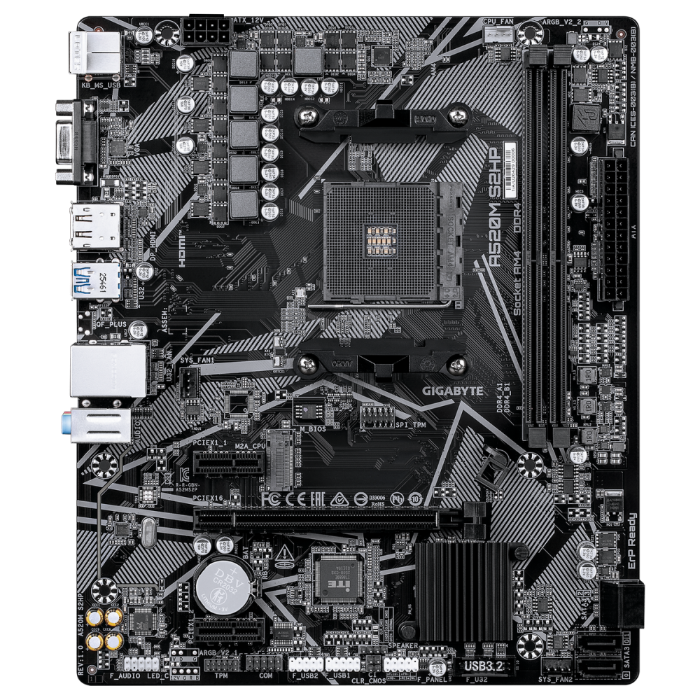 Материнская плата Gigabyte A520M S2HP
