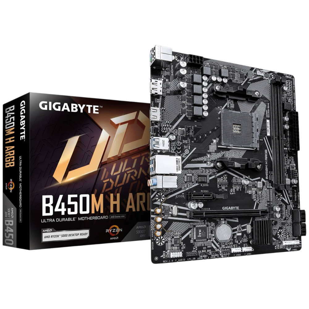 Материнская плата Gigabyte B450M H ARGB
