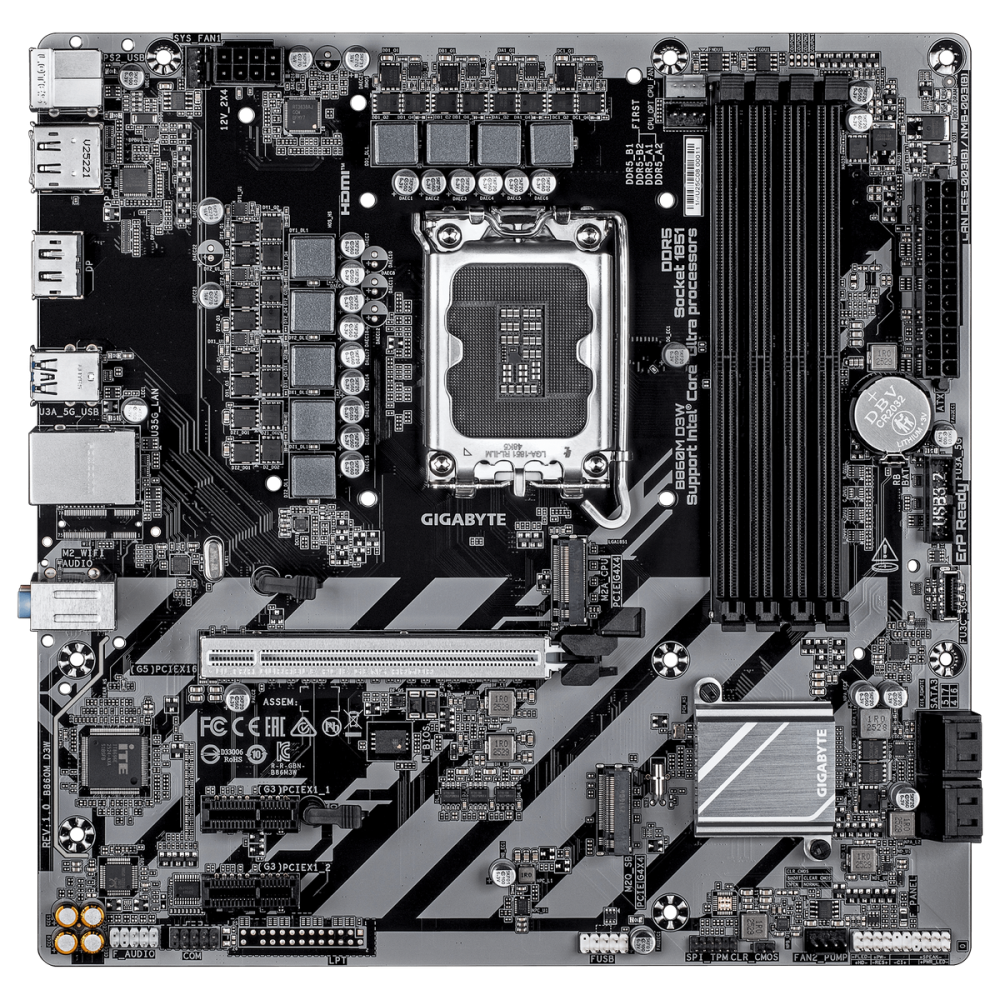 Материнская плата Gigabyte B860M D3W