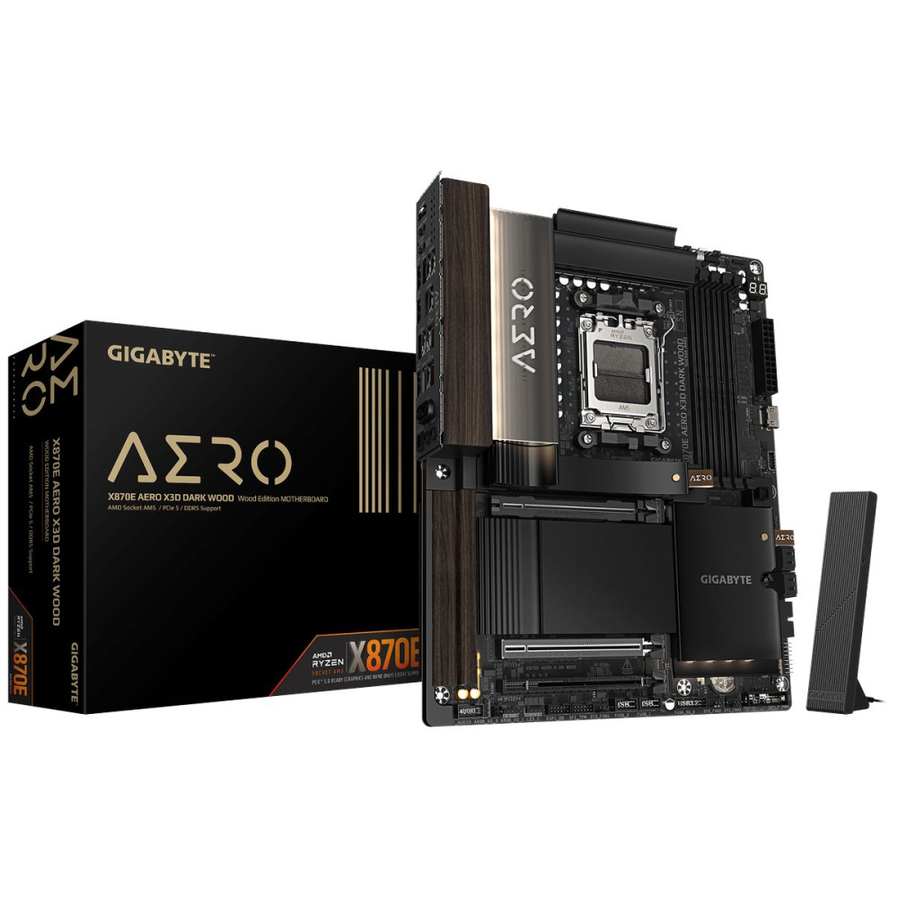 Материнская плата Gigabyte X870E AERO X3D DARK WOOD
