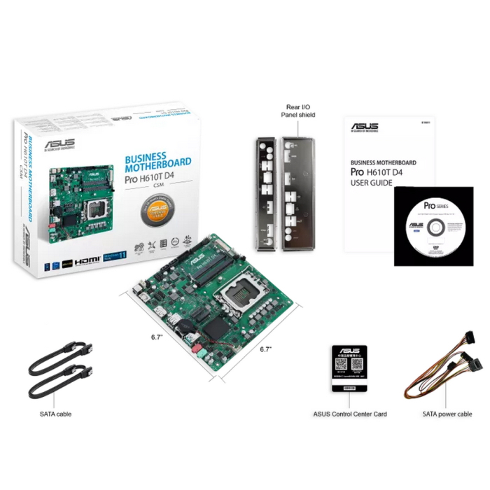 Материнская плата ASUS PRO H610T D4-CSM (90MB1AM0-M0EAYC)