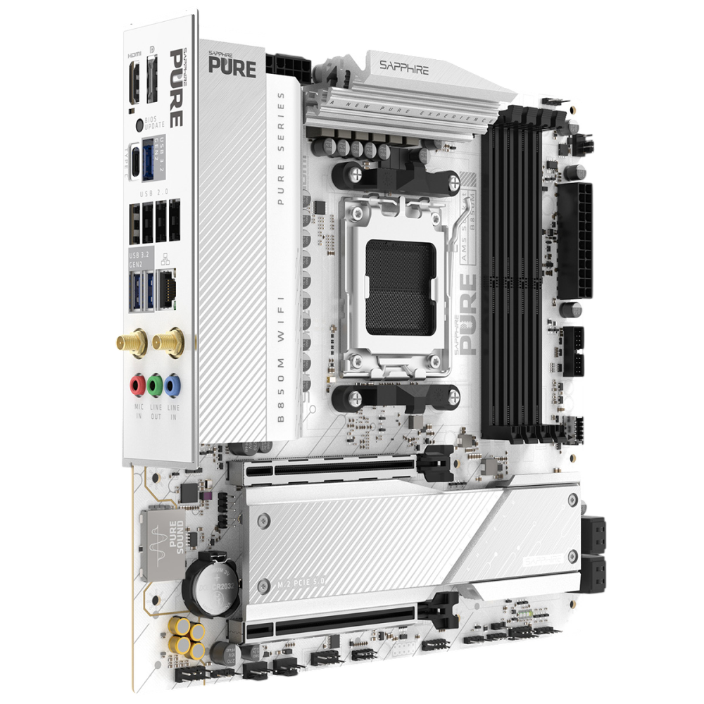 Материнская плата Sapphire B850M PURE WIFI White (52123-02-40G)