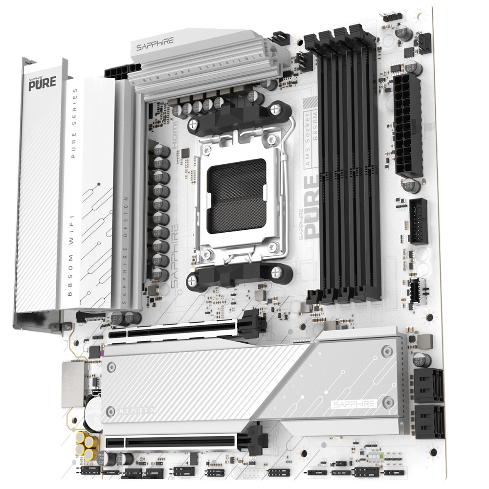 Материнская плата Sapphire B850M PURE WIFI White (52123-02-40G)
