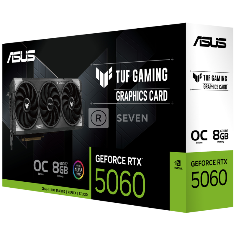 Видеокарта ASUS (TUF-RTX5060-O8G-GAMING) GeForce RTX 5060 8GB TUF GAMING OC (90YV0N00-M0NA00)
