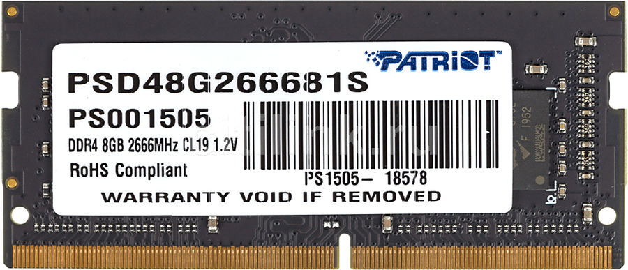 Оперативная память 8 Gb 2666 MHz PATRIOT SIGNATURE LINE (PSD48G266681S)