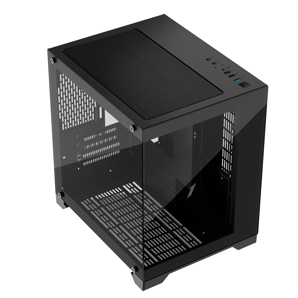 Компьютерный корпус 1STPLAYER MEGAVIEW MV5-T Black (MV5-TP-BK)