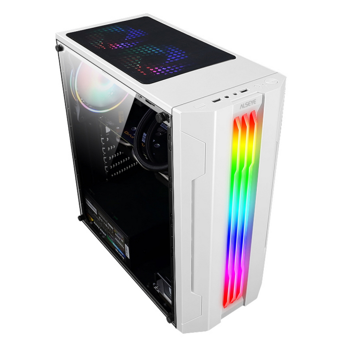 Компьютерный корпус ALSEYE Auro ARGB TG White ((AURA) 3.0-W)