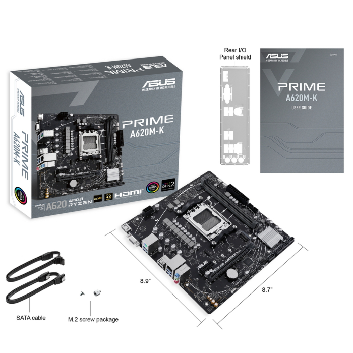 Материнская плата ASUS PRIME A620M-K (90MB1F40-M0EAY0)