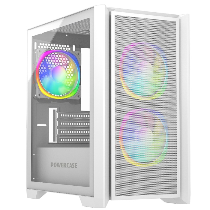 Компьютерный корпус Powercase ALISIO Micro Z3W ARGB White (CAMZW-A3)