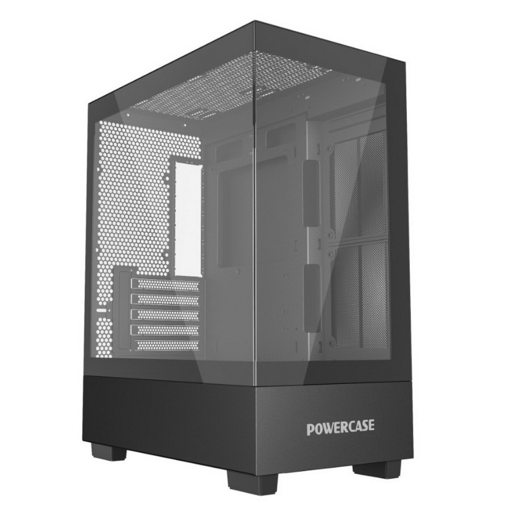 Компьютерный корпус Powercase VISION Micro M TG Black (CVMMB-L0)