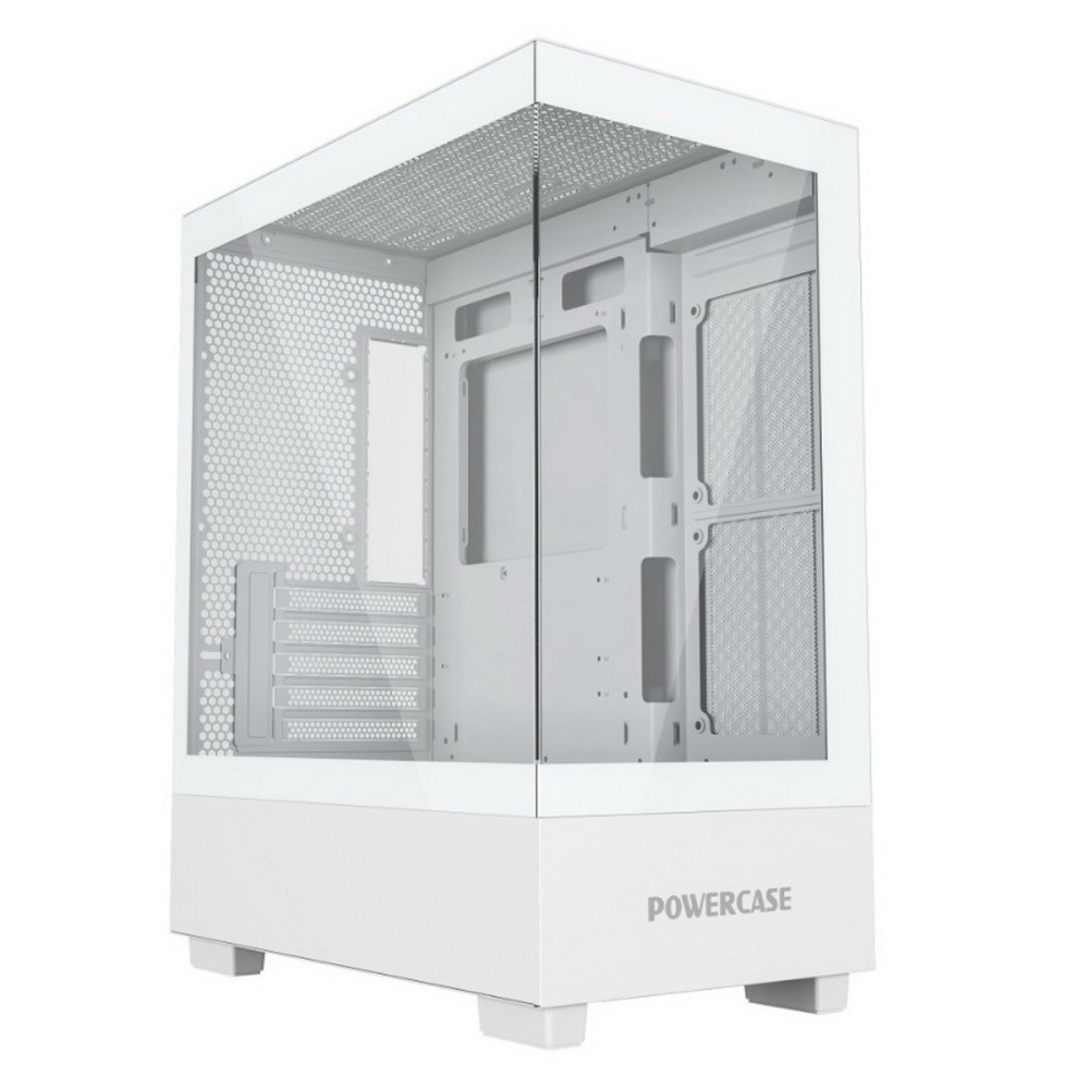 Компьютерный корпус Powercase VISION Micro M TG White (CVMMW-L0)