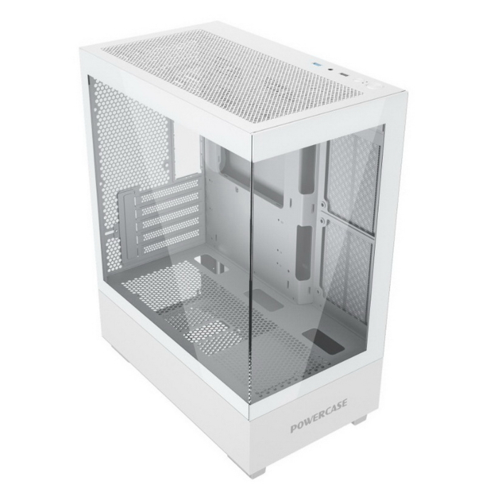 Компьютерный корпус Powercase VISION Micro M TG White (CVMMW-L0)