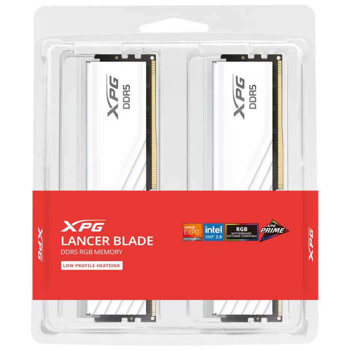 Оперативная память 32 Gb 6400 MHz ADATA XPG LANCER Blade RGB white (AX5U6400C3216G-DTLABRWH)