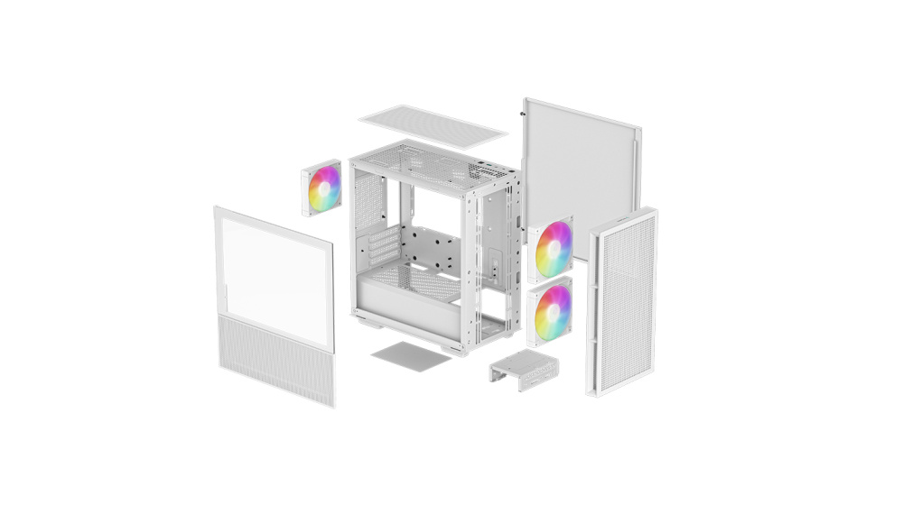 Компьютерный корпус Deepcool CH360 TG RGB White (R-CH360-WHAPE3-G-1)