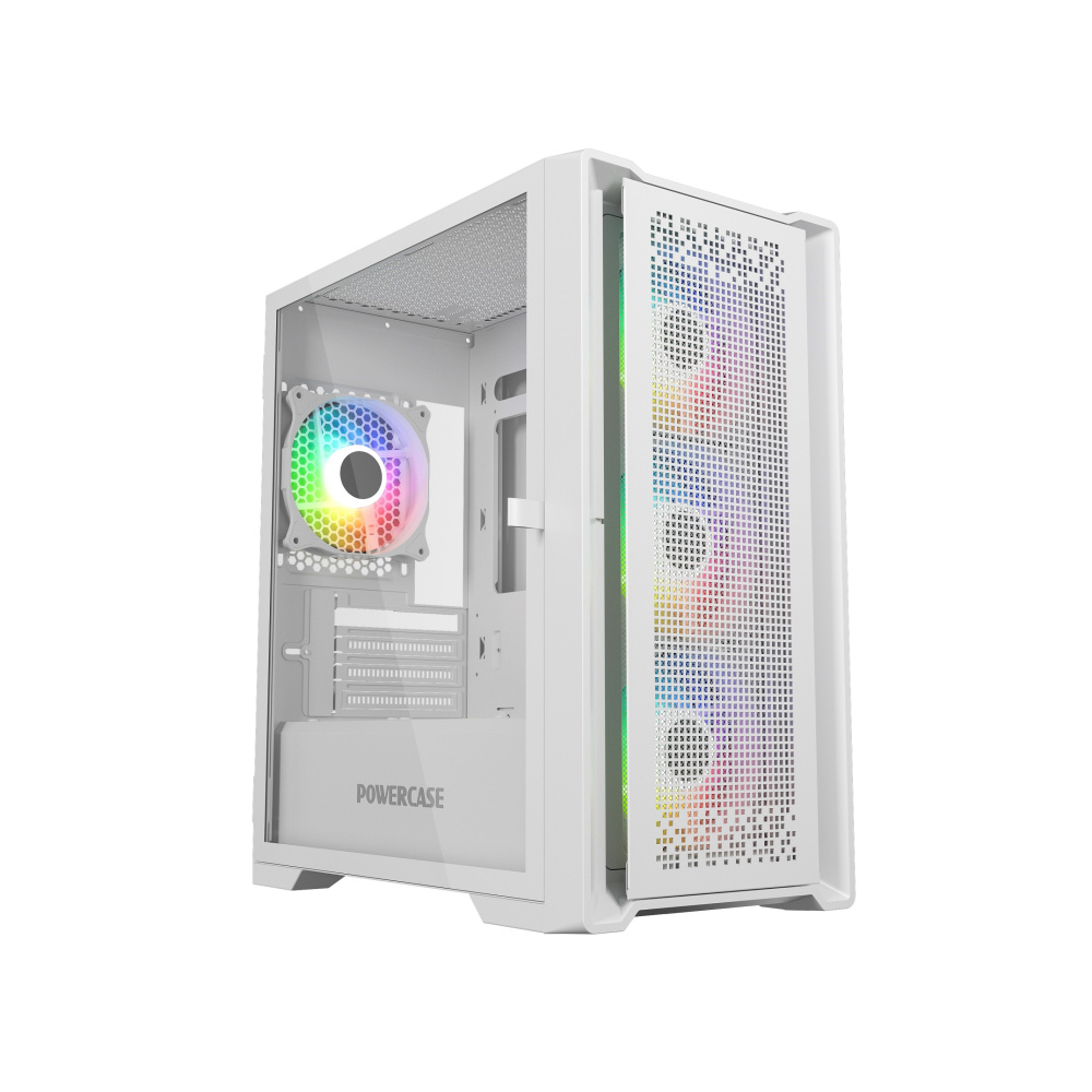 Компьютерный корпус Powercase ByteFlow Micro ARGB TG White (CAMBFW-A4)