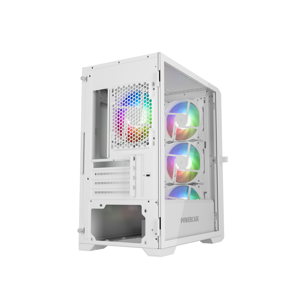 Компьютерный корпус Powercase ByteFlow Micro ARGB TG White (CAMBFW-A4)