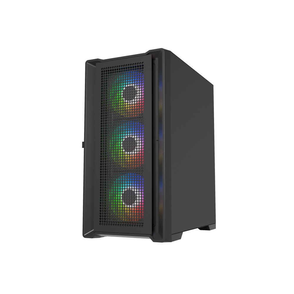 Компьютерный корпус Powercase ALISIO Micro X4B V2 TG ARGB Black (CAMCXB-A4)