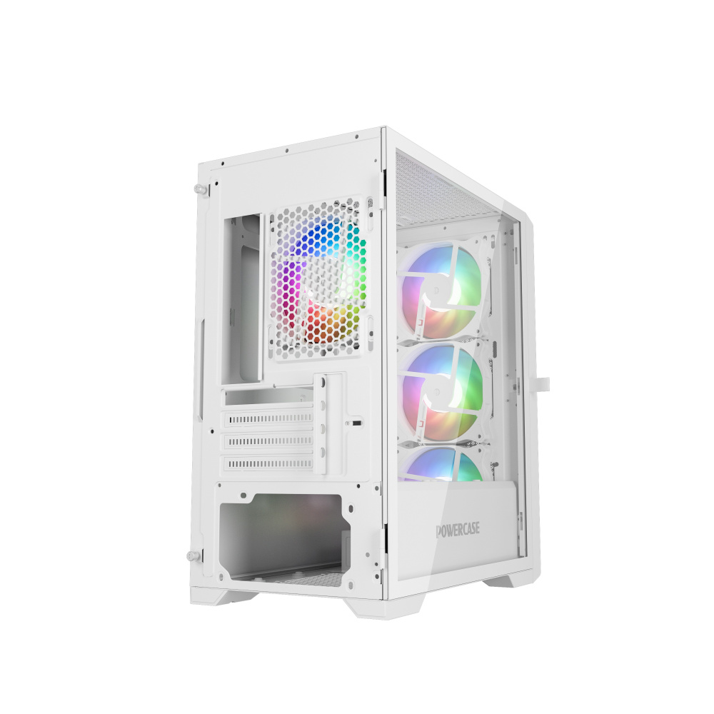 Компьютерный корпус Powercase ALISIO Micro X4W V2 TG ARGB White (CAMCXW-A4)