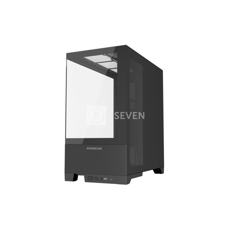 Компьютерный корпус Powercase VISION Black V2 TG Black (CVBAV2-L0)
