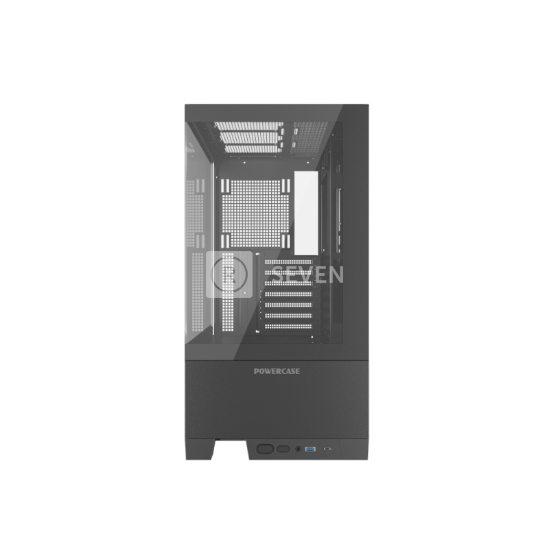 Компьютерный корпус Powercase VISION Black V2 TG Black (CVBAV2-L0)