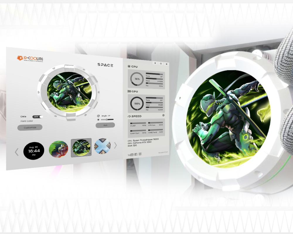 Система жидкостного охлаждения для процессора ID-COOLING SL360 XE White