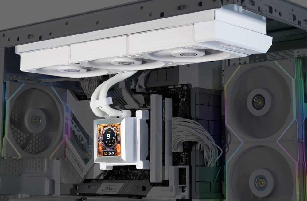 Система жидкостного охлаждения для процессора Lian Li HydroShift LCD 360S White (G89.GHSLCD36SW.R0)