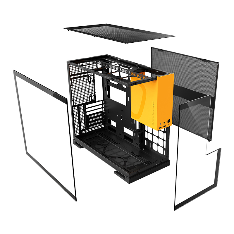 Компьютерный корпус Geometric Future Model 5 Black Yellow (1AM5WKBY00100) (GF_M5-YB)