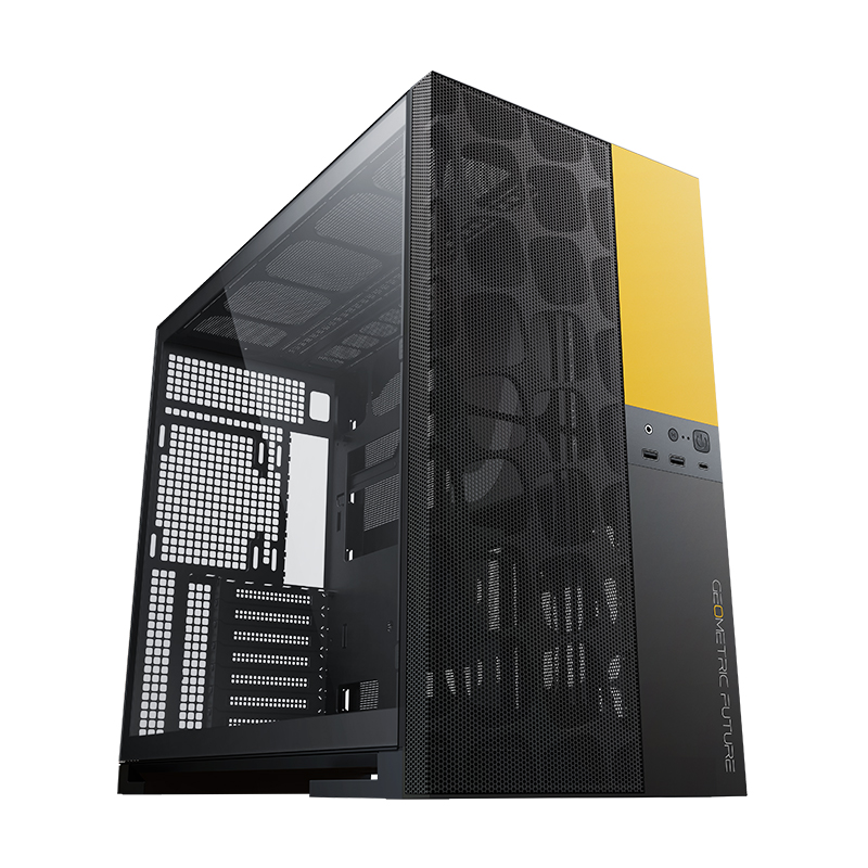 Компьютерный корпус Geometric Future Model 5 Vent Black Yellow (1AM5VTBY00100) (GF_M5-VENT-YB)