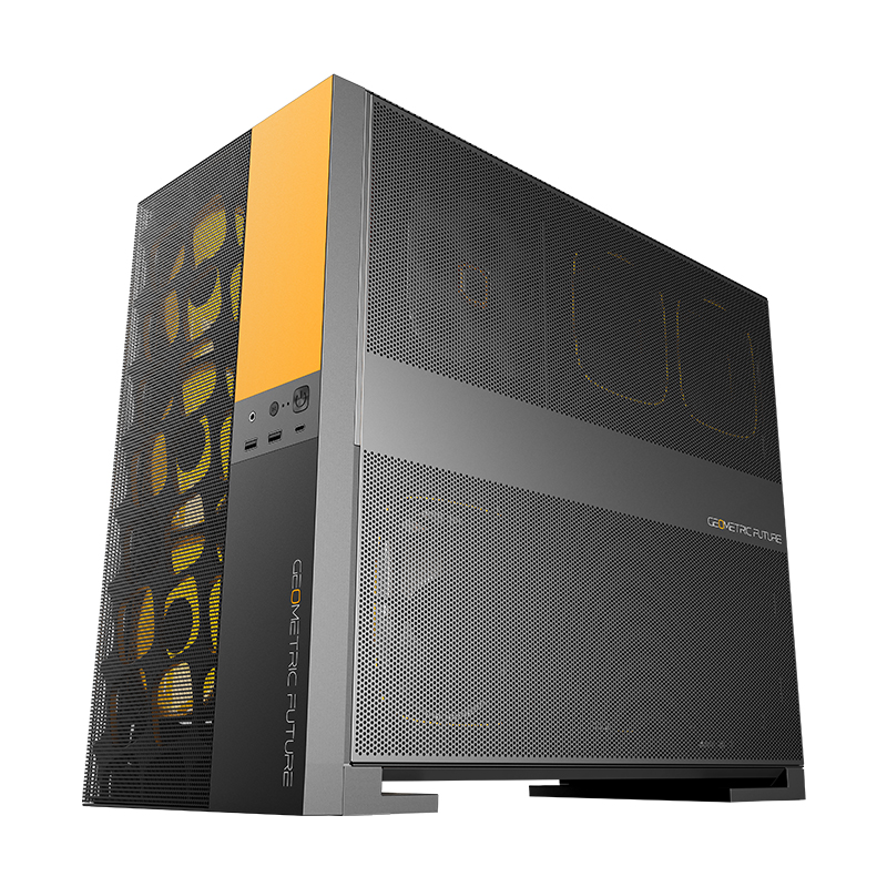Компьютерный корпус Geometric Future Model 5 Vent Black Yellow (1AM5VTBY00100) (GF_M5-VENT-YB)