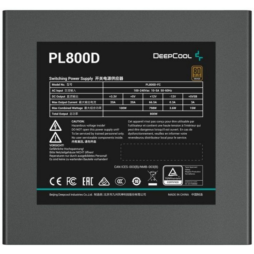 Блок питания Deepcool 800W PL800D (R-PL800D-FC0B-WDEU-V2)