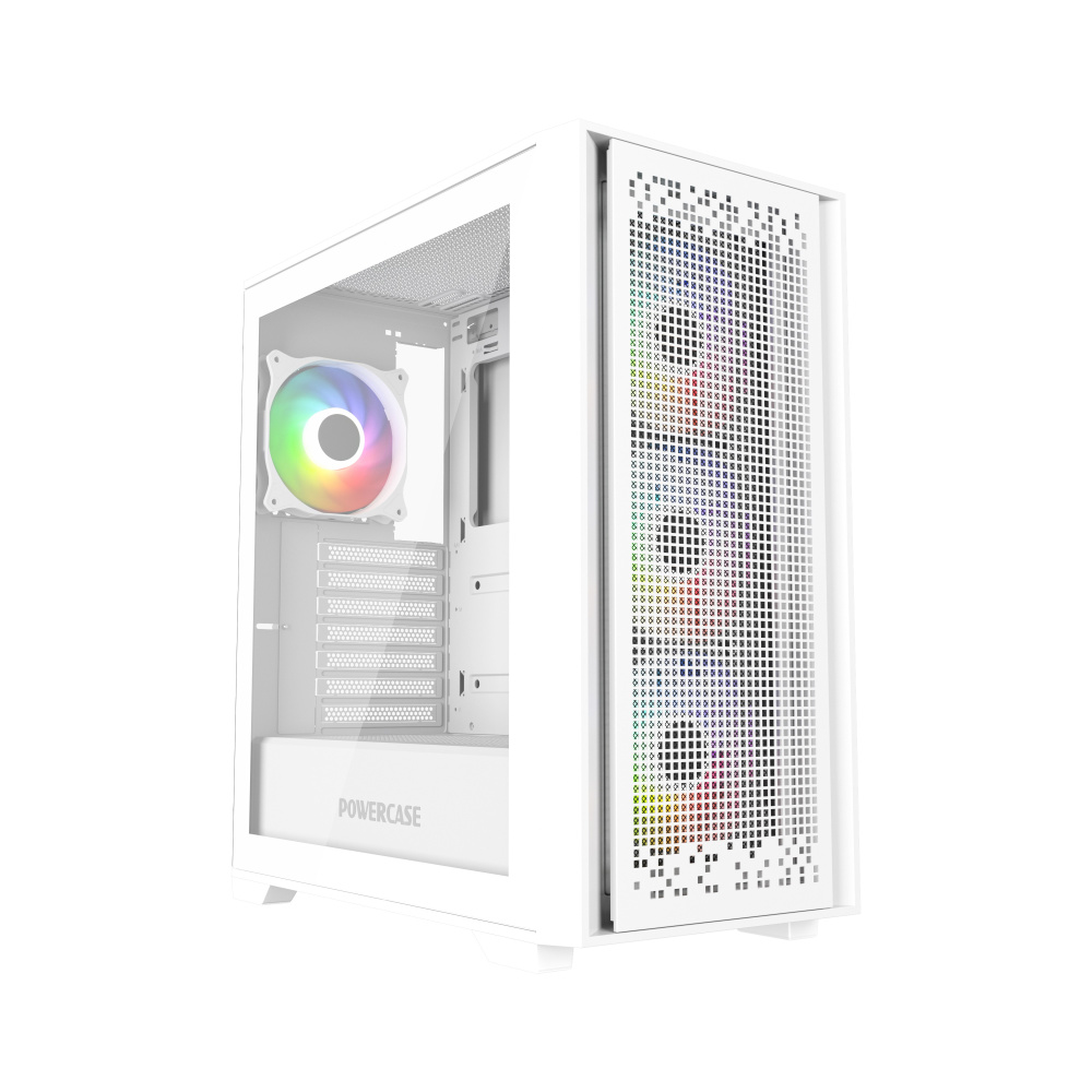 Компьютерный корпус Powercase ByteFlow TG ARGB White (CBFW-A4)