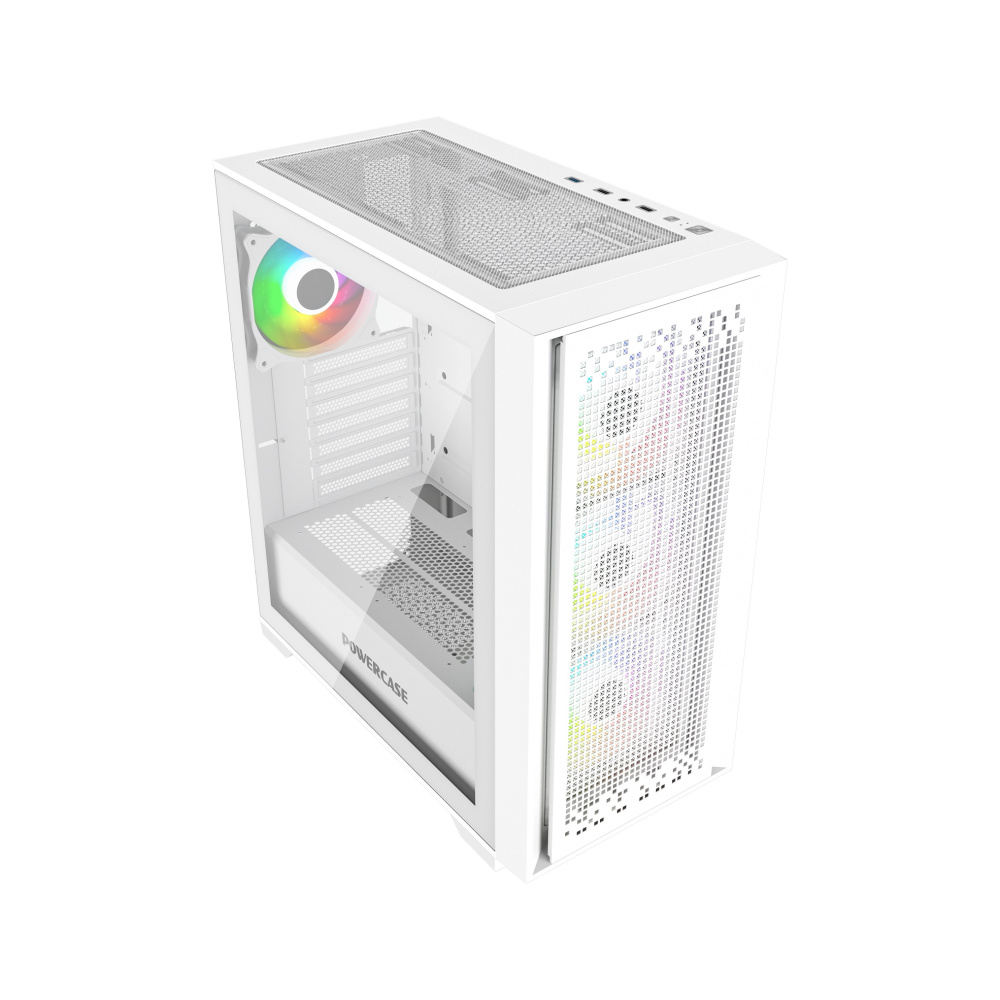 Компьютерный корпус Powercase ByteFlow TG ARGB White (CBFW-A4)