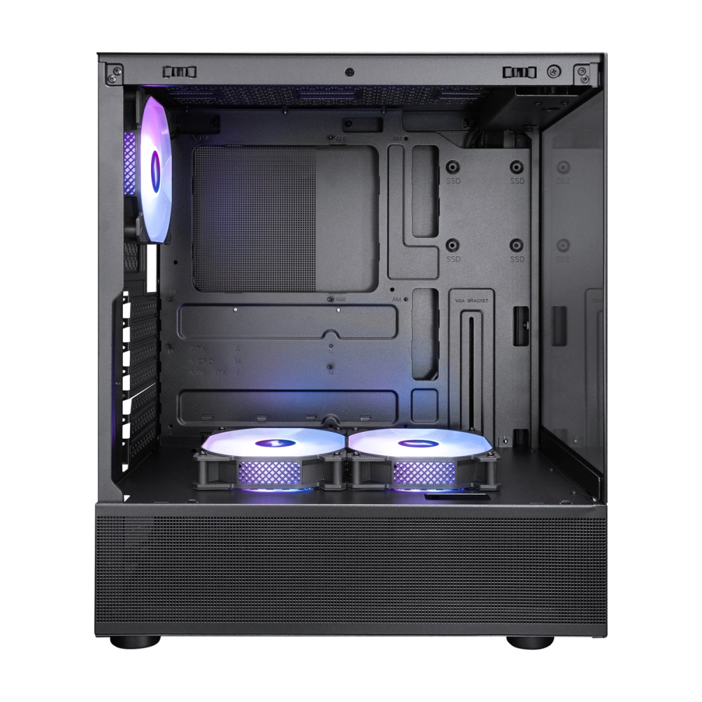 Компьютерный корпус 1STPLAYER MIKU Mi7-A ARGB Black (Mi7-A-BK-2FC7R-1FC7)