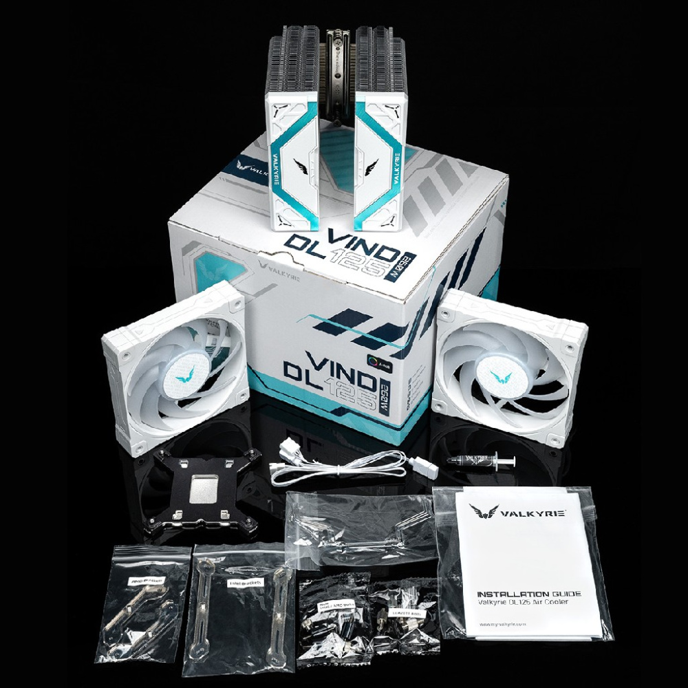 Кулер для процессора Valkyrie DL125 Vind ARGB White (HW NA125-W)