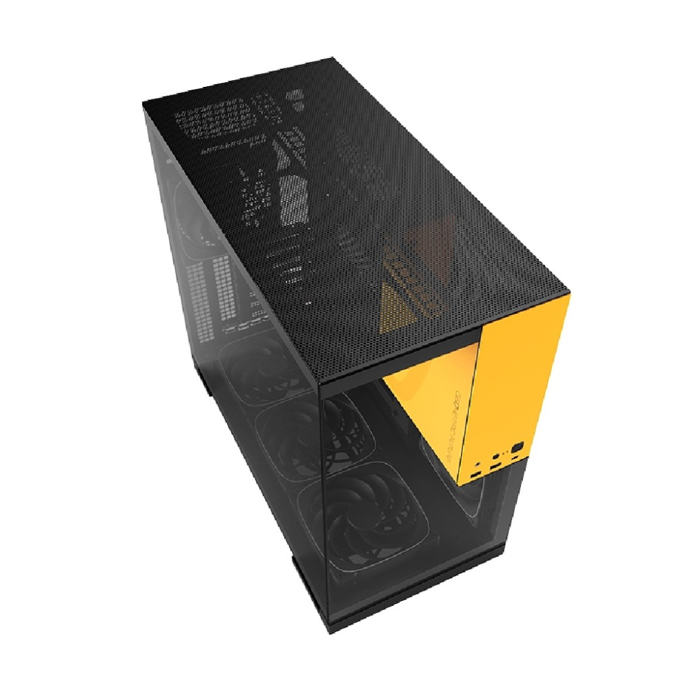 Компьютерный корпус Geometric Future Model 5 ARGB Black Yellow with fans (1AM5WKBY01100)