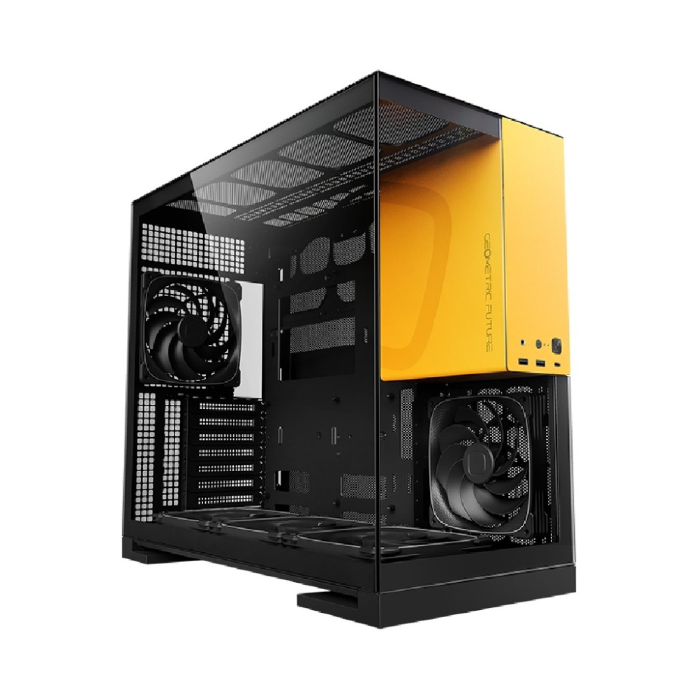 Компьютерный корпус Geometric Future Model 5 ARGB Black Yellow with fans (1AM5WKBY01100)