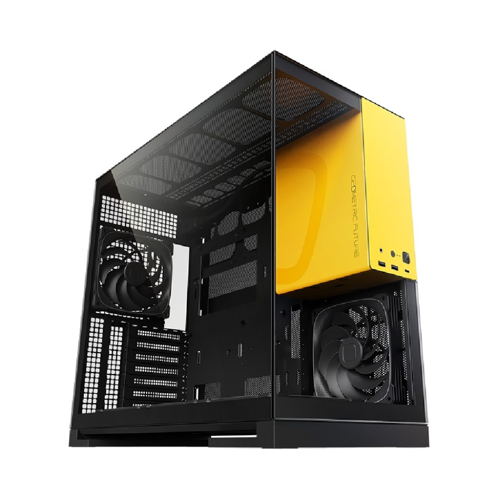 Компьютерный корпус Geometric Future Model 5 ARGB Black Yellow with fans (1AM5WKBY01100)