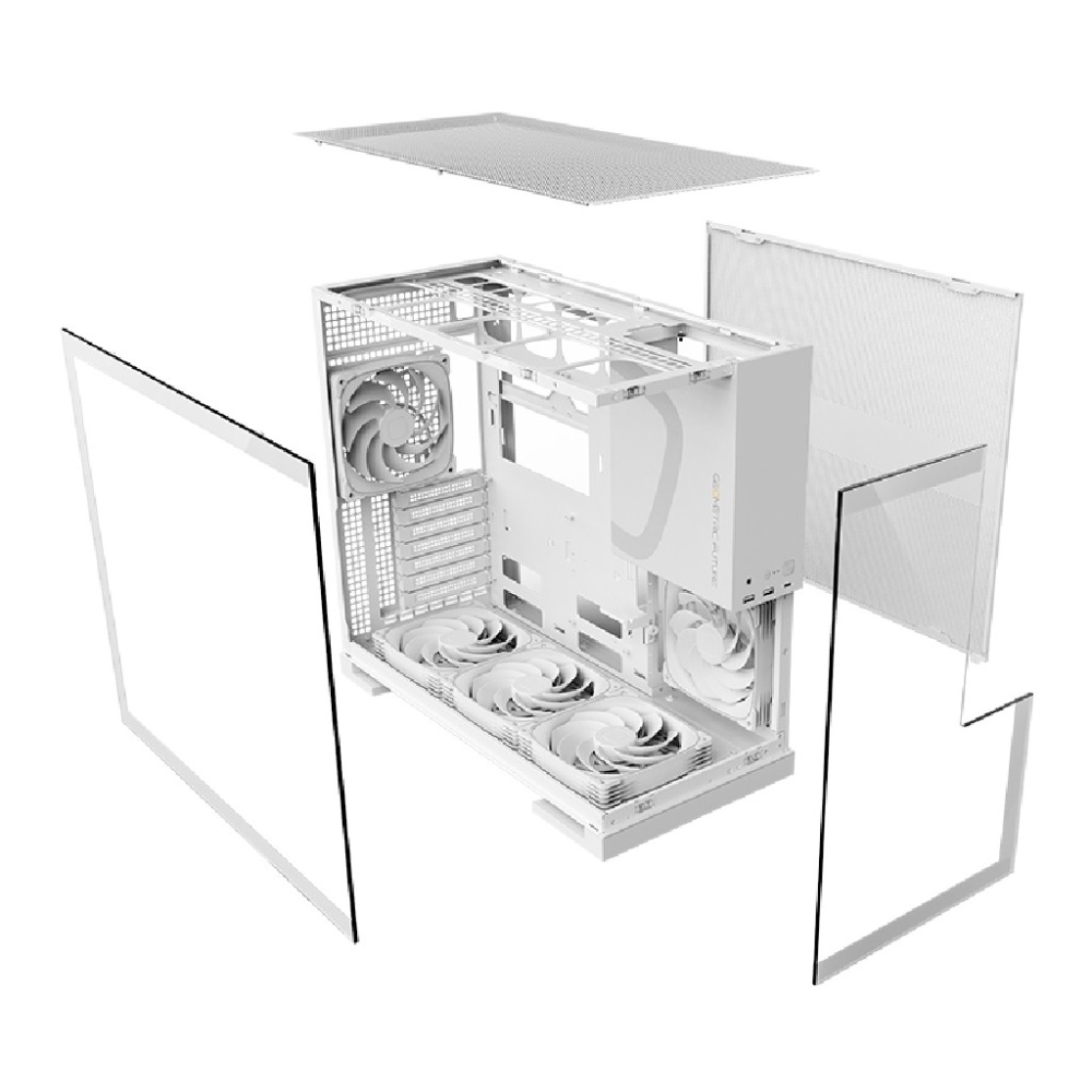 Компьютерный корпус Geometric Future Model 5 ARGB White with fans (1AM5WKWT01100)