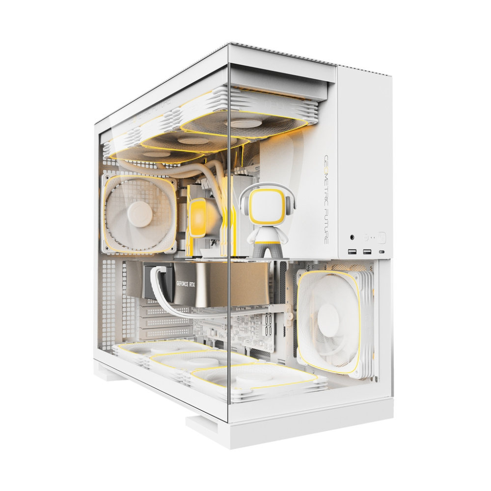Компьютерный корпус Geometric Future Model 5 ARGB White with fans (1AM5WKWT01100)