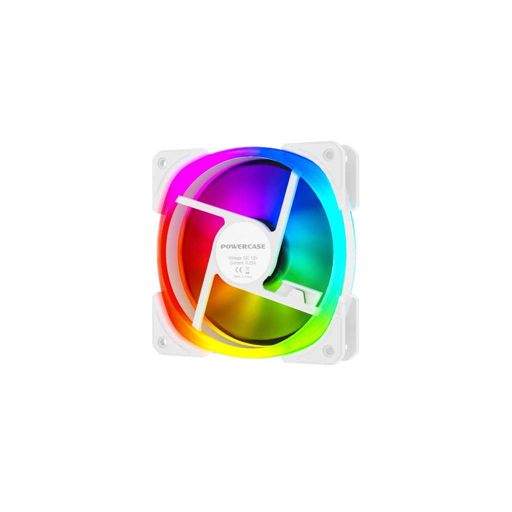 Вентилятор для корпуса Powercase CM21-12W ARGB White