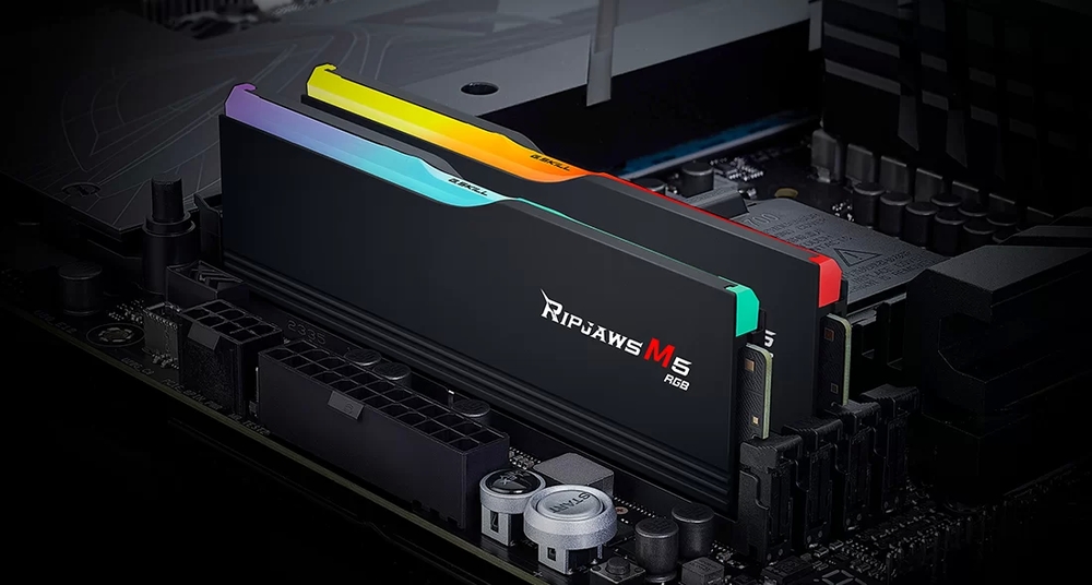 Оперативная память 64 Gb 6400 MHz G.Skill RIPJAWS M5 RGB Black (F5-6400J3239G32GX2-RM5RK)
