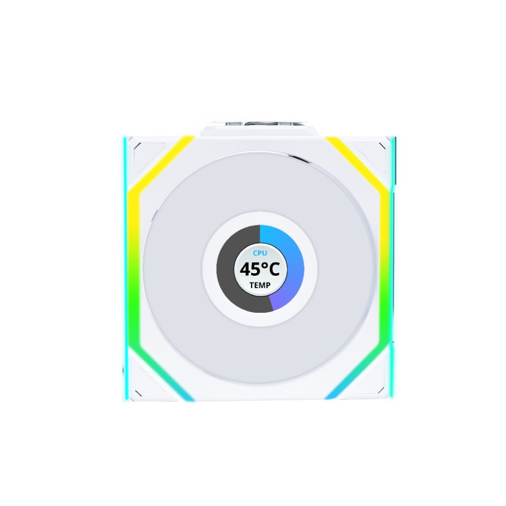 Вентилятор для корпуса Lian Li UNI FAN SL WIRELESS LCD 120 12SLLCD1W1W ARGB White (G99.12SLLCD1W1W.R0)