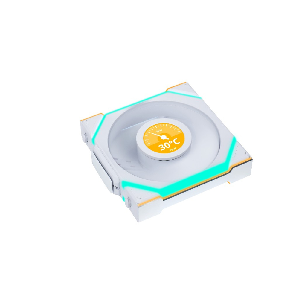 Вентилятор для корпуса Lian Li UNI FAN SL WIRELESS LCD 120 12SLLCD1W1W ARGB White (G99.12SLLCD1W1W.R0)