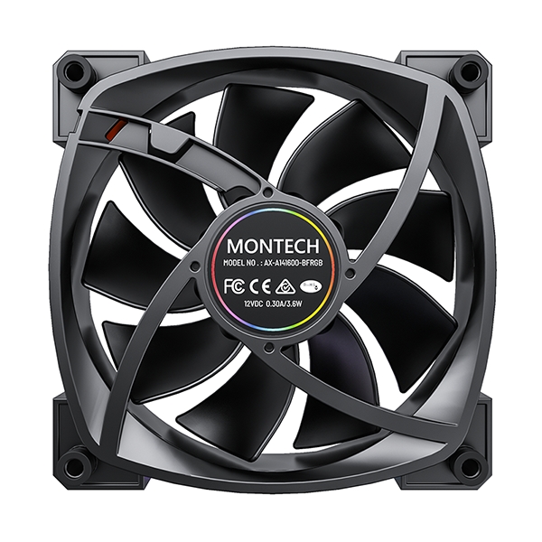 Вентилятор для корпуса Montech RX140 Reverse ARGB Black (RX140B) PWM