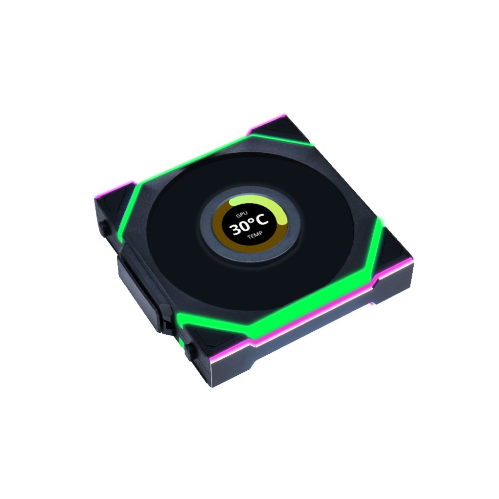 Вентилятор для корпуса Lian Li UNI FAN SL WIRELESS LCD 120 Reverse Blade ARGB Black (G99.12RSLLCD1W1B.R0)